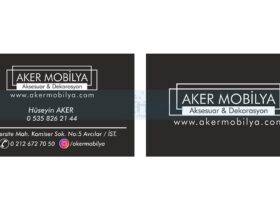 Aker Mobilya Kartvizit Tasarımı ve Baskısı-min