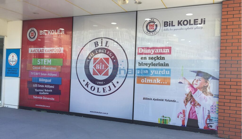 BİL Koleji One Way Vision Baskı ve Uygulaması
