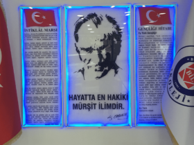 Bil Koleji Türk ve Logo Makam Bayrağı