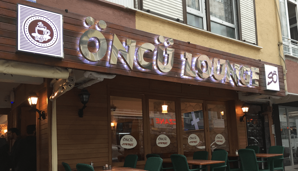 Öncü Lounge Özel Zeminli Paslanmaz Kutu Harf